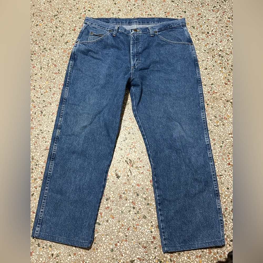 Wrangler Men's Straight Blue Jeans 36 x 30
